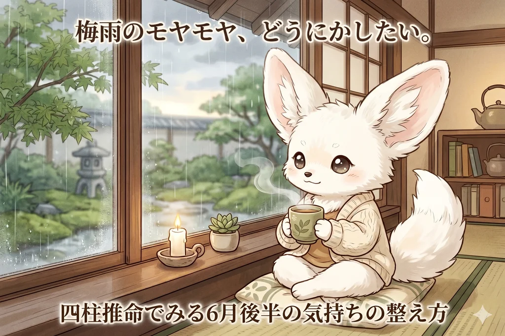 梅雨のモヤモヤ、どうにかしたい。四柱推命でみる6月後半の気持ちの整え方