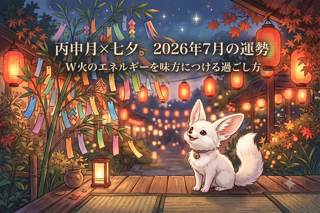 丙申月×七夕。2026年7月の運勢、W火のエネルギーを味方につける過ごし方
