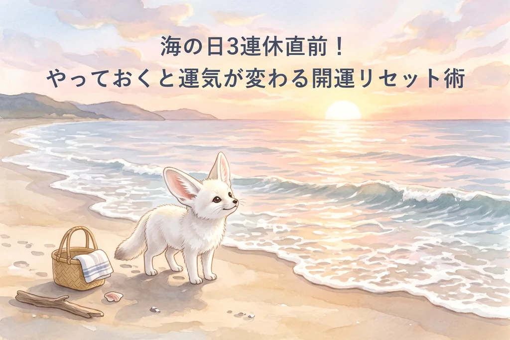 海の日3連休直前!やっておくと運気が変わる開運リセット術