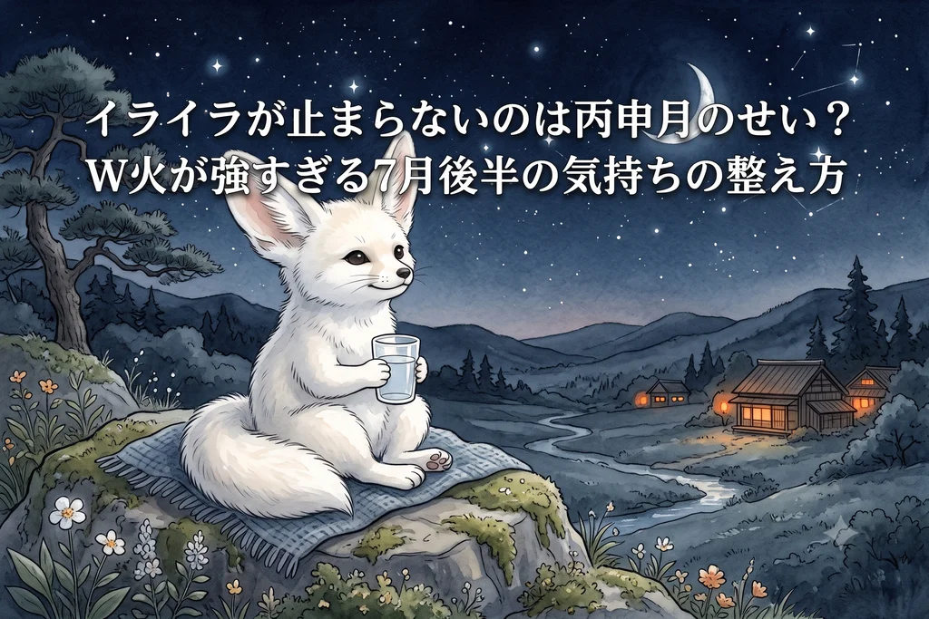 イライラが止まらないのは丙申月のせい？W火が強すぎる7月後半の気持ちの整え方