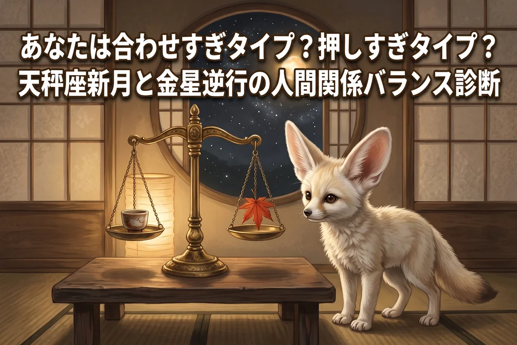 【心理テスト】あなたは合わせすぎタイプ?押しすぎタイプ?天秤座新月と金星逆行の人間関係バランス診断