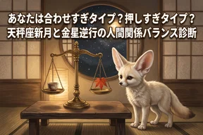 【心理テスト】あなたは合わせすぎタイプ?押しすぎタイプ?天秤座新月と金星逆行の人間関係バランス診断